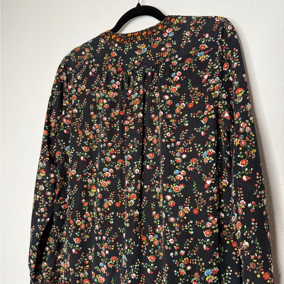 Maeve Anthropologie Marie Button Front Tunic Dress Floral Size 6 - Picture 6 of 9